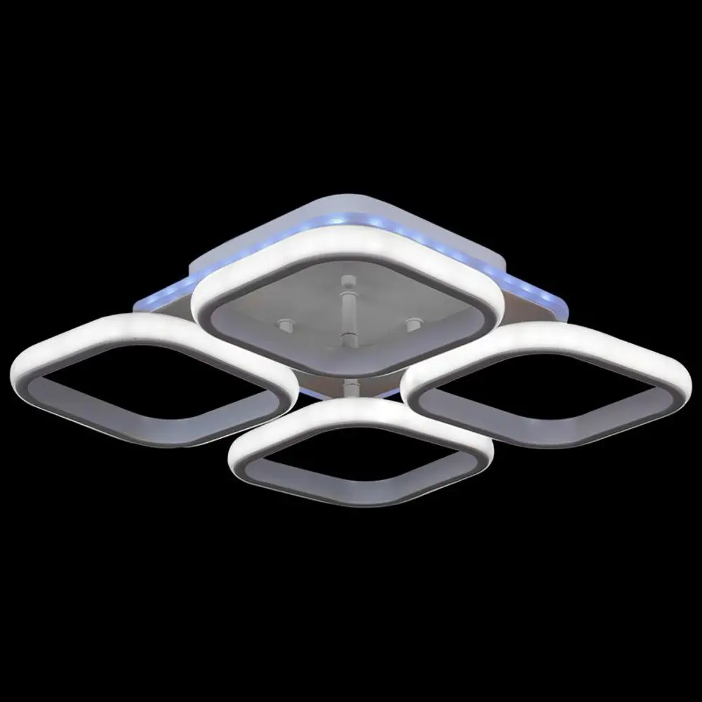 Фото Люстра потолочная светодиодная Reluce 05854-0.3-04 14 м² регулируемый белый свет цвет белый Фото Люстра потолочная светодиодная Reluce 05854-0.3-04 14 м² регулируемый белый свет цвет белый