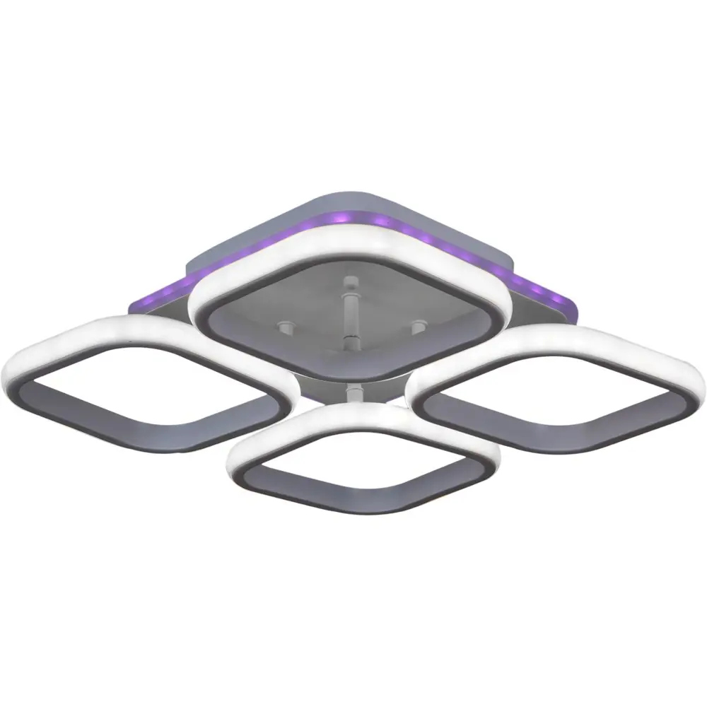 Фото 3 Люстра потолочная светодиодная Reluce 05854-0.3-04 14 м² регулируемый белый свет цвет белый Фото 3 Люстра потолочная светодиодная Reluce 05854-0.3-04 14 м² регулируемый белый свет цвет белый