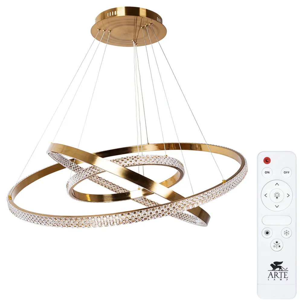 Фото Светильник подвесной светодиодный Arte lamp A2182SP-160PB с пультом управления 22 м² регулируемый белый свет цвет оранжевый/медный Фото Светильник подвесной светодиодный Arte lamp A2182SP-160PB с пультом управления 22 м² регулируемый белый свет цвет оранжевый/медный