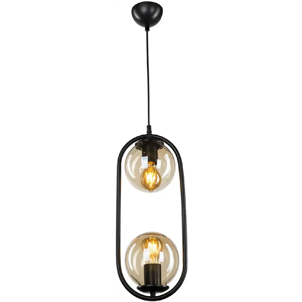Фото 2 Светильник подвесной Toplight Tl1609h-02bk 2 лампы 4 м² цвет черный Фото 2 Светильник подвесной Toplight Tl1609h-02bk 2 лампы 4 м² цвет черный