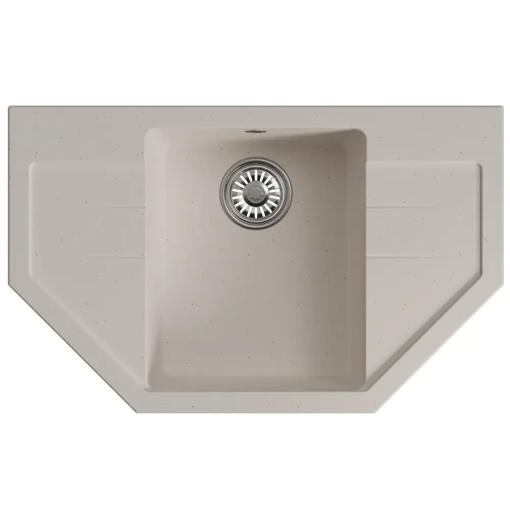 Фото 2 Врезная мойка Mixline Ml-gm24 49x79x20 см искусственный камень цвет белый Фото 2 Врезная мойка Mixline Ml-gm24 49x79x20 см искусственный камень цвет белый