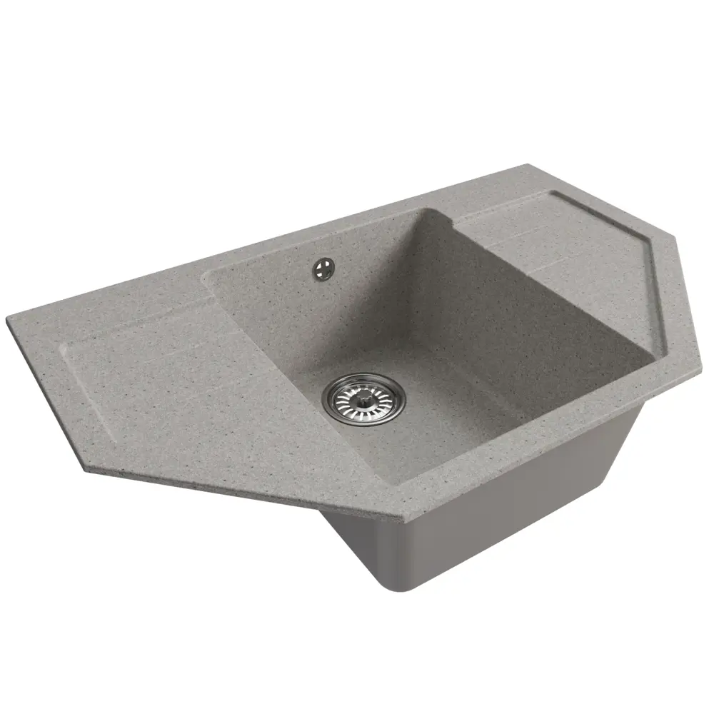Фото Врезная мойка Mixline Ml-gm24 49x79x20 см искусственный камень цвет серый Фото Врезная мойка Mixline Ml-gm24 49x79x20 см искусственный камень цвет серый