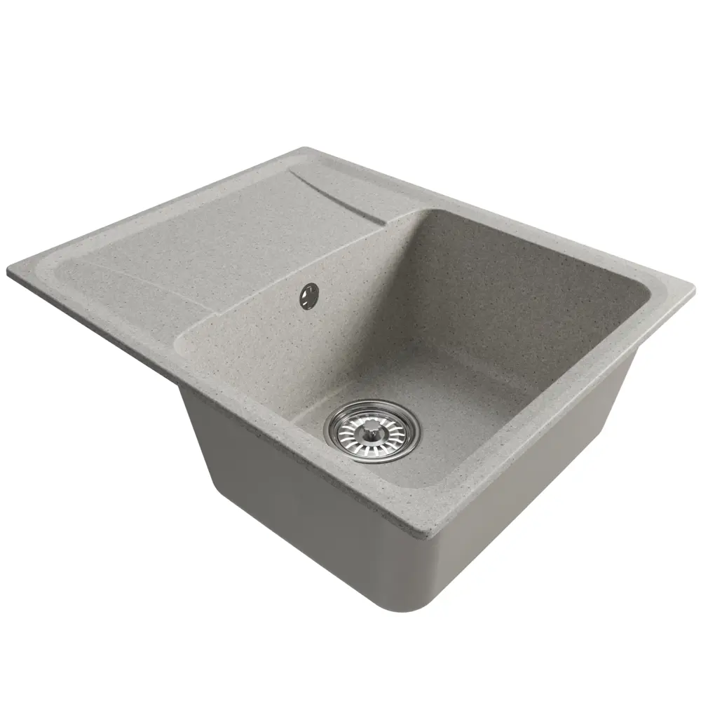 Фото Врезная мойка Mixline Ml-gm26 47x58x19 см искусственный камень цвет серый