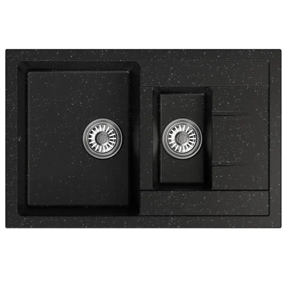 Фото 2 Врезная мойка Mixline ML-GM22 308 50x77x19 см искусственный камень цвет черный
