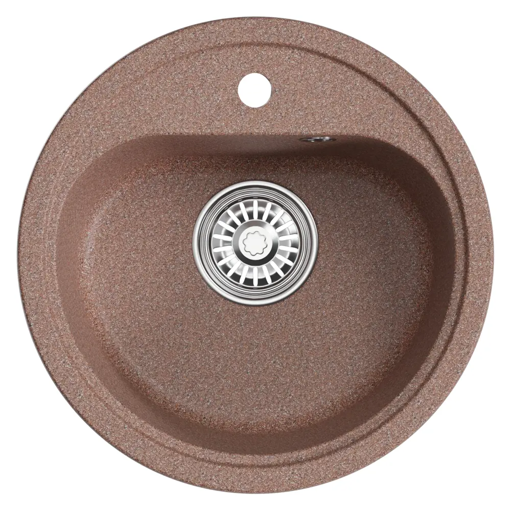 Фото 2 Врезная мойка Mixline ML-GM10 (307) NEW 44x44x18 см искусственный камень цвет терракот Фото 2 Врезная мойка Mixline ML-GM10 (307) NEW 44x44x18 см искусственный камень цвет терракот