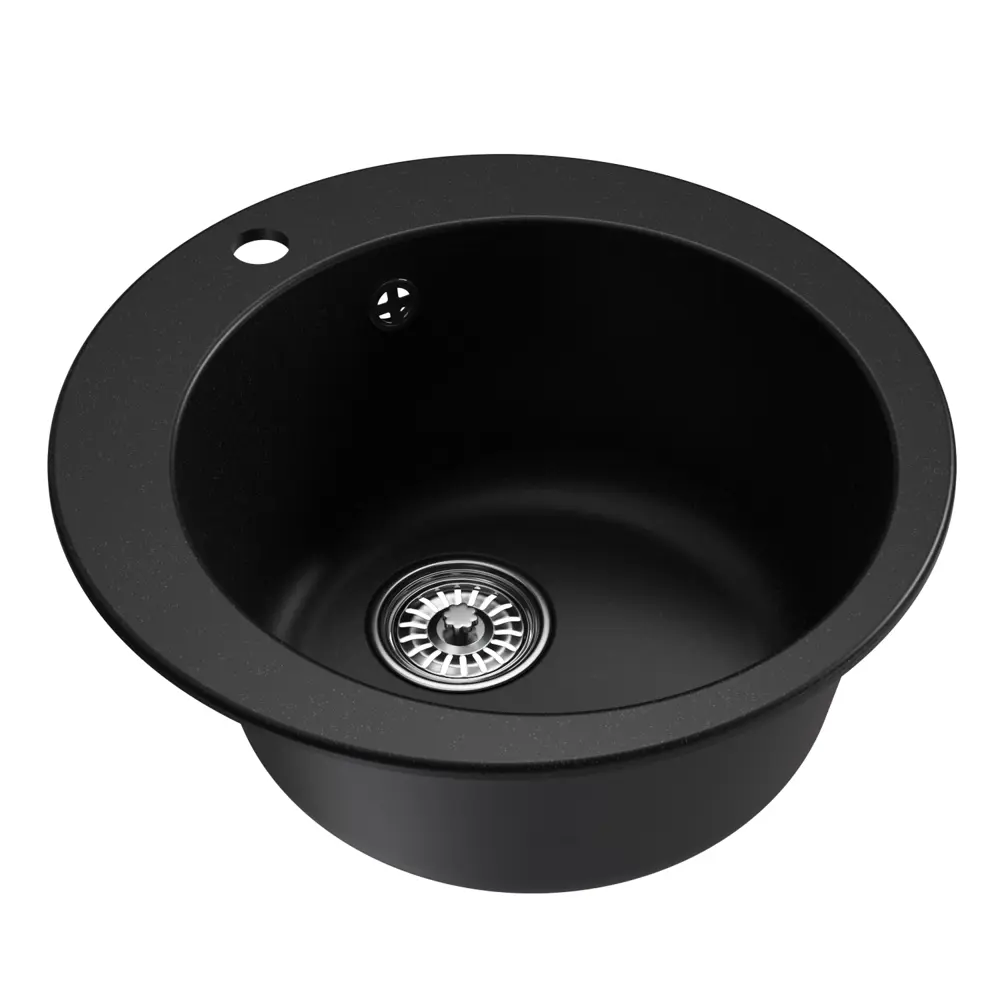 Фото Врезная мойка Mixline ML-GM13 NEW 49x49x20 см искусственный камень цвет черный Фото Врезная мойка Mixline ML-GM13 NEW 49x49x20 см искусственный камень цвет черный