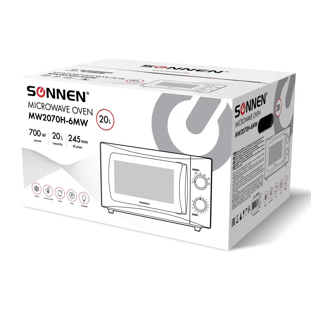 Фото 8 Микроволновая печь Sonnen 454652 Фото 8 Микроволновая печь Sonnen 454652