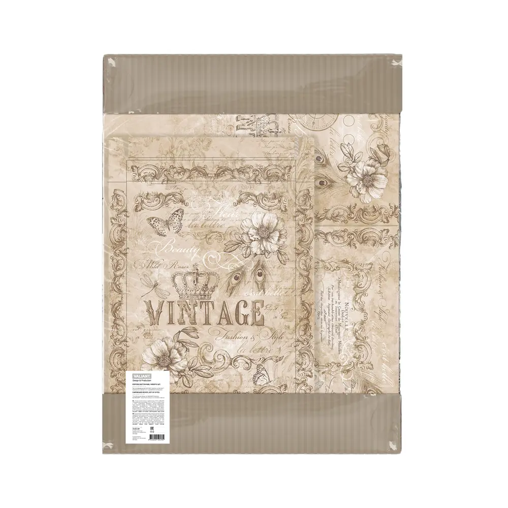 Фото 4 Набор коробов 8 шт Valiant VN-BC-8M 29x31.5x39.5 см гофрированный картон цвет коричневый Фото 4 Набор коробов 8 шт Valiant VN-BC-8M 29x31.5x39.5 см гофрированный картон цвет коричневый