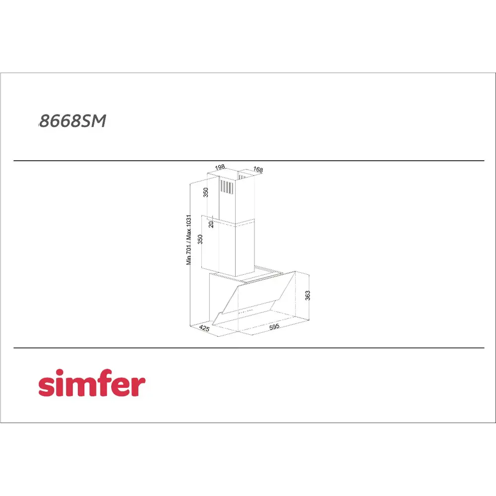 Фото 5 Настенная вытяжка Simfer SM63W1 60 см цвет белый Фото 5 Настенная вытяжка Simfer SM63W1 60 см цвет белый