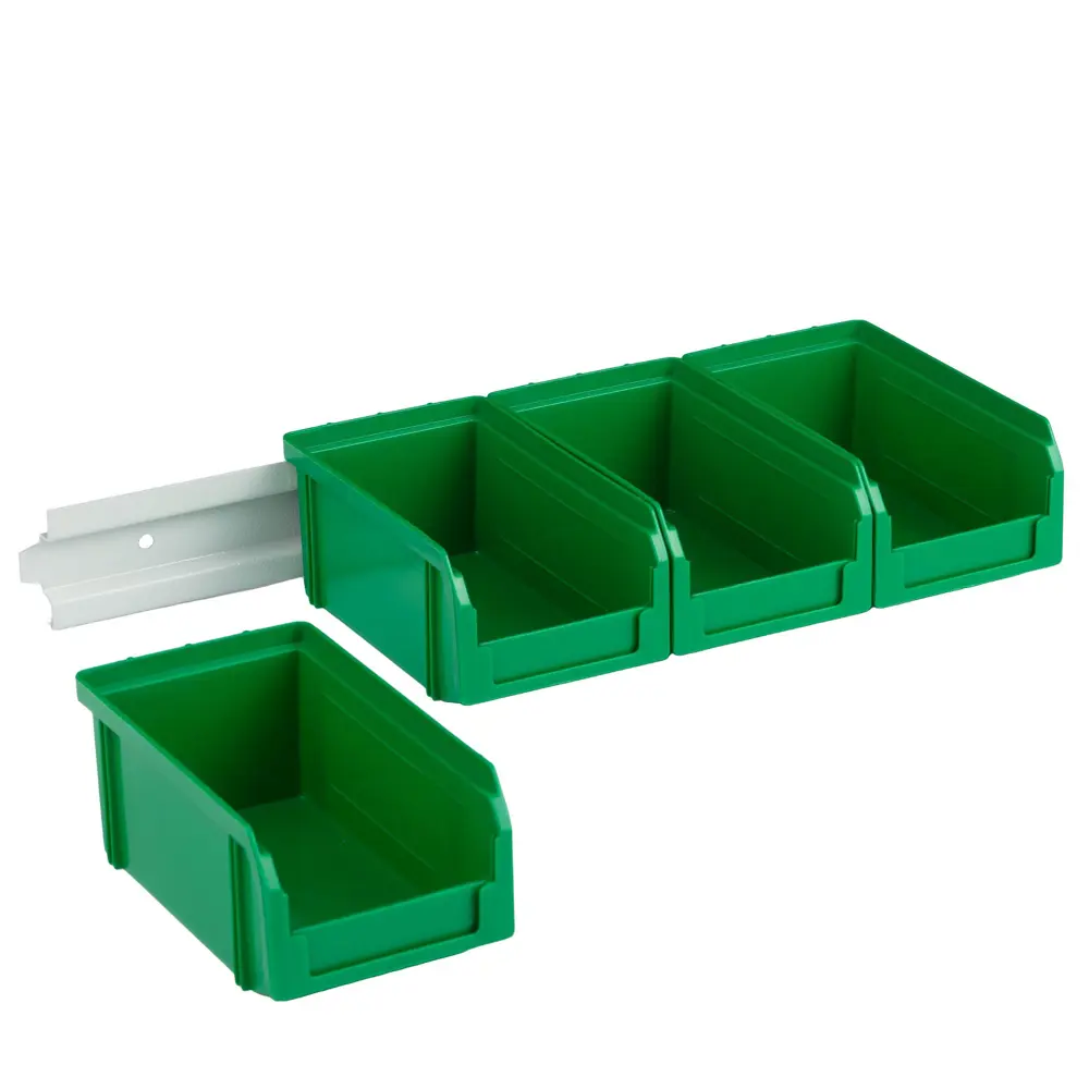 Фото 2 Органайзер 4 ячейки Стелла-Техник 44x8x19 см пластик цвет зеленый