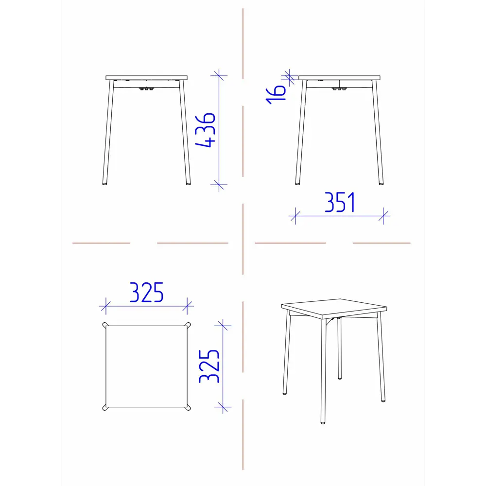 Фото 6 Табуретка Estente Mark 2 35x45x35 см металл цвет дым Фото 6 Табуретка Estente Mark 2 35x45x35 см металл цвет дым