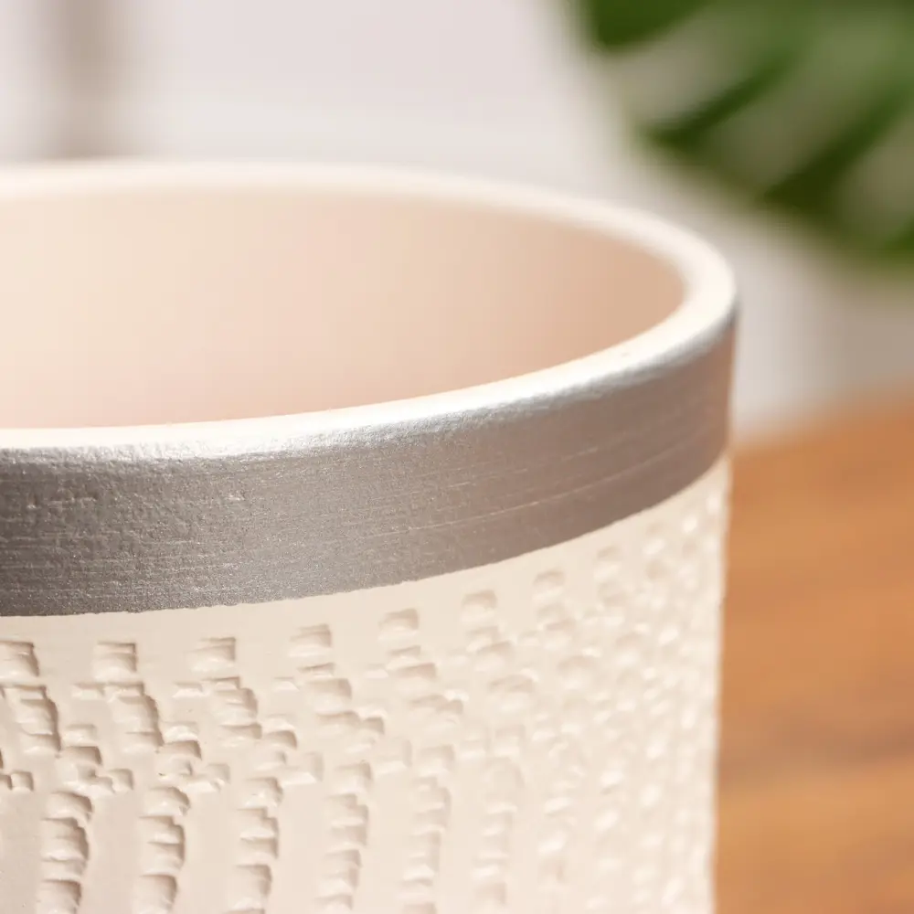 Фото 3 Горшок цветочный Брюссель Simaland 14 см 13.5 см 1.5 л керамика белый без автополива с блюдцем Фото 3 Горшок цветочный Брюссель Simaland 14 см 13.5 см 1.5 л керамика белый без автополива с блюдцем