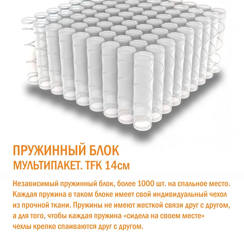 Фото 2 Матрас Plams Premium 140x180x18 см односторонний, независимый пружинный блок, полутораспальный Фото 2 Матрас Plams Premium 140x180x18 см односторонний, независимый пружинный блок, полутораспальный