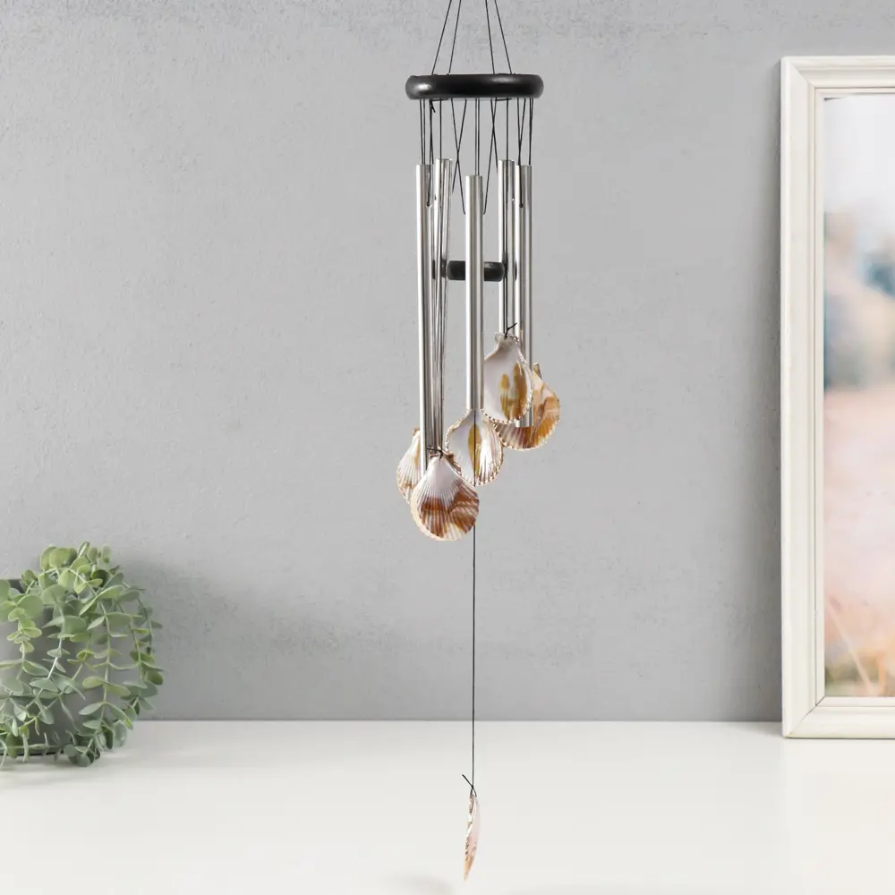 Фото Музыка ветра "Ракушки" 5 трубок 60x9x9 см Фото Музыка ветра "Ракушки" 5 трубок 60x9x9 см