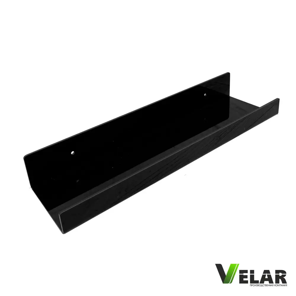 Фото 3 Настенная полка Velar 40x10.5 см пластик цвет черный Фото 3 Настенная полка Velar 40x10.5 см пластик цвет черный