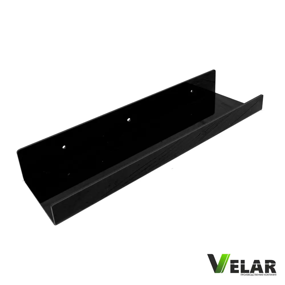 Фото 3 Настенная полка Velar 60x10.5 см пластик цвет черный