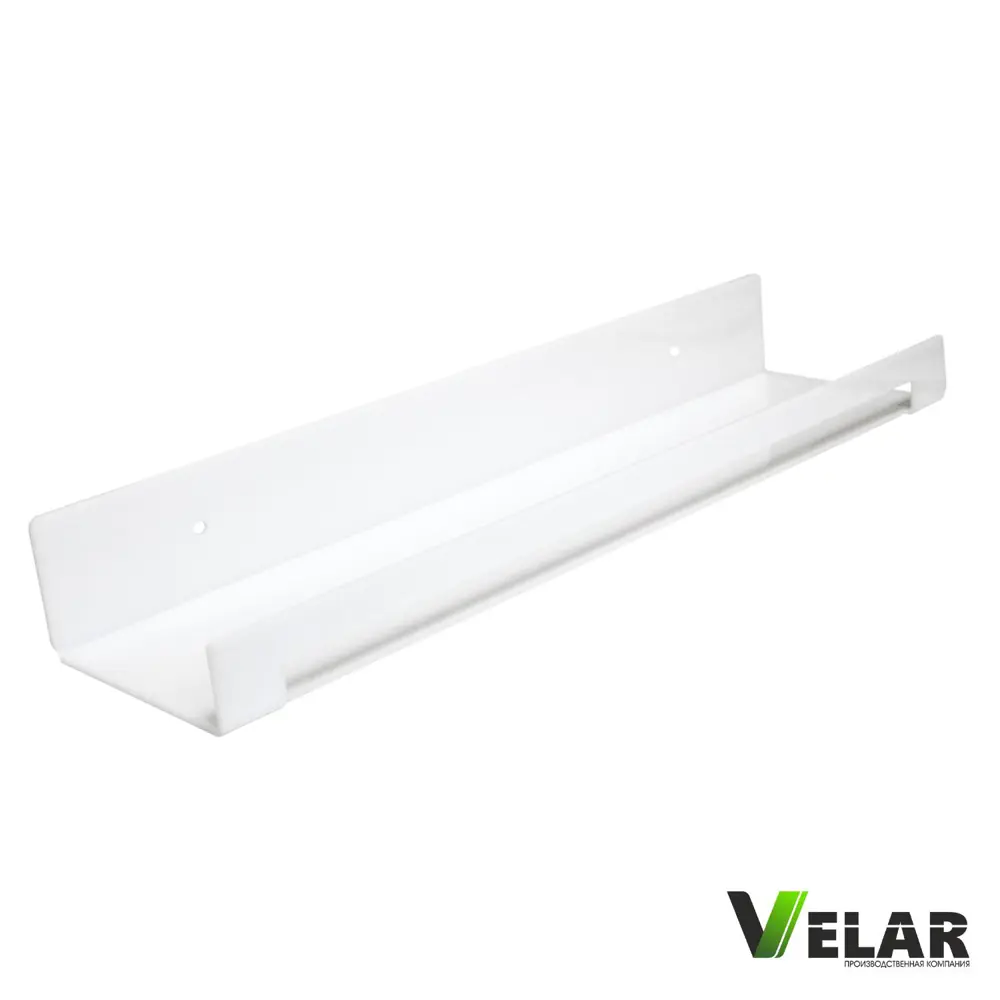 Фото 3 Настенная полка Velar 40x10 см пластик цвет белый Фото 3 Настенная полка Velar 40x10 см пластик цвет белый