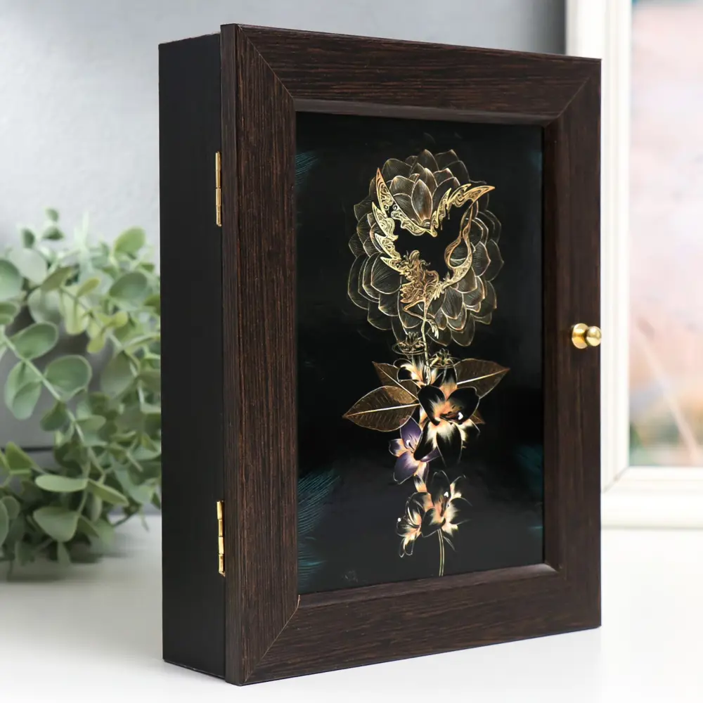 Фото 2 Ключница Simaland Журавль 9443066, МДФ, 22x17 см, цвет черный Фото 2 Ключница Simaland Журавль 9443066, МДФ, 22x17 см, цвет черный