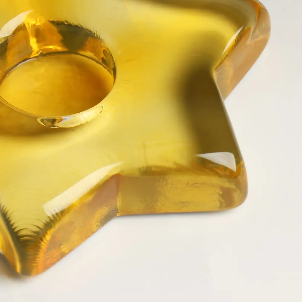 Фото 3 Подсвечник Evis "Хрустальный цветок" 3x15 см 20 мл песочный