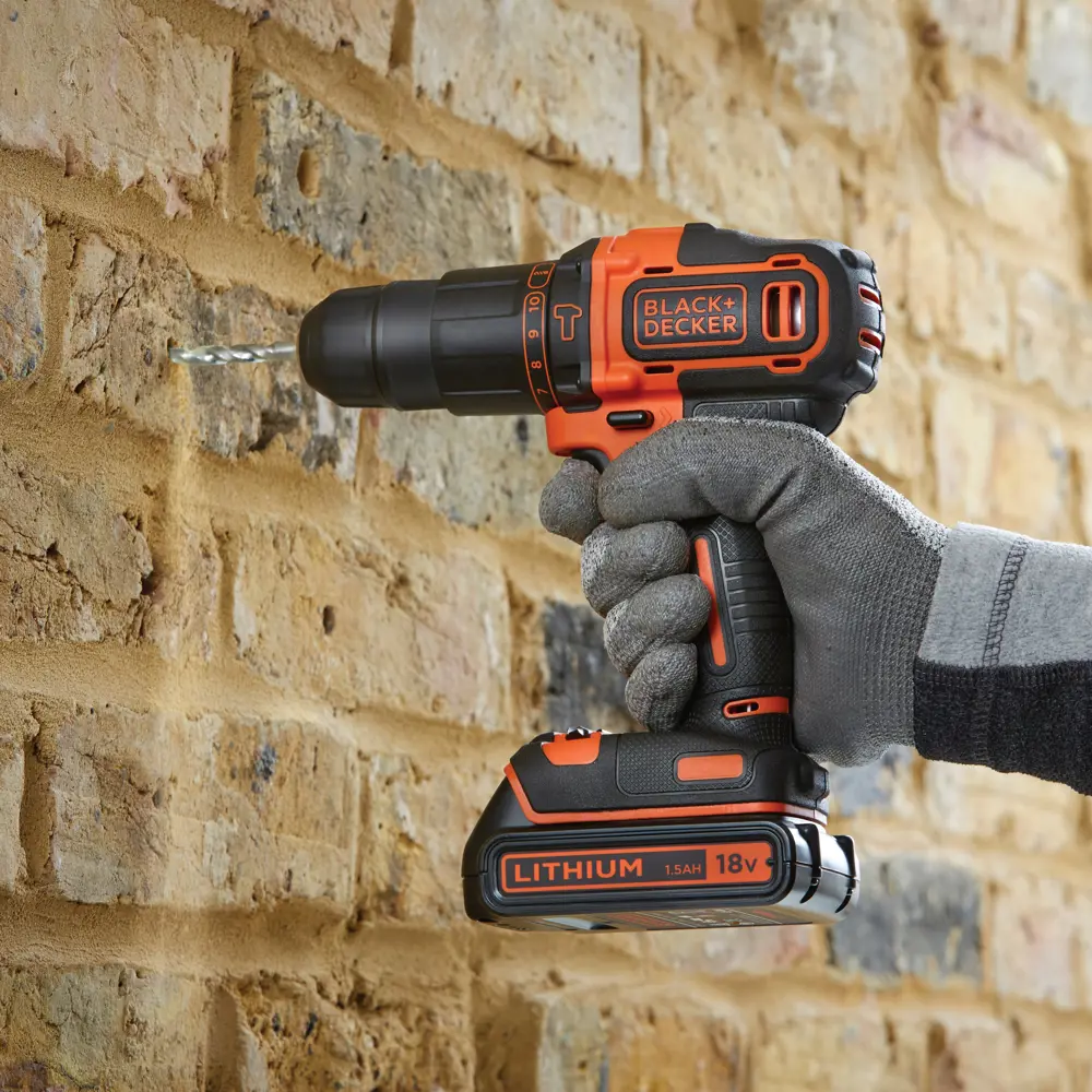Фото 13 Дрель-шуруповерт аккумуляторная ударная Black&Decker BDCHD18KBQW, 18 В Li-ion 2x1.5 Ач Фото 13 Дрель-шуруповерт аккумуляторная ударная Black&Decker BDCHD18KBQW, 18 В Li-ion 2x1.5 Ач