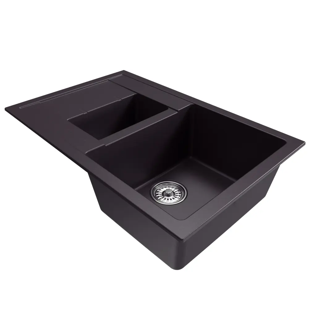 Фото Врезная мойка Mixline Ml-gm22 50x77x19 см искусственный камень цвет шоколад Фото Врезная мойка Mixline Ml-gm22 50x77x19 см искусственный камень цвет шоколад
