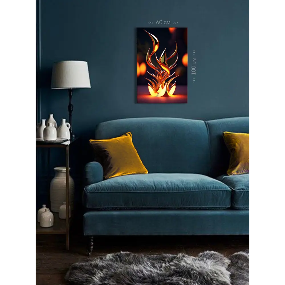 Фото 4 Картина на холсте First class images "Абстрактный мир в движении" 60x100 см