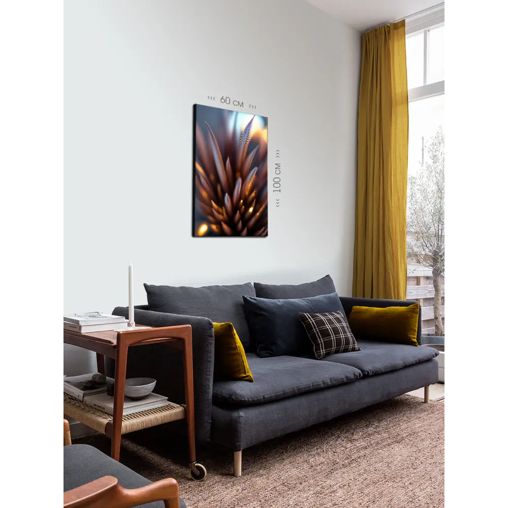 Фото 2 Картина на холсте First class images "Абстрактный лесной пейзаж" 60x100 см