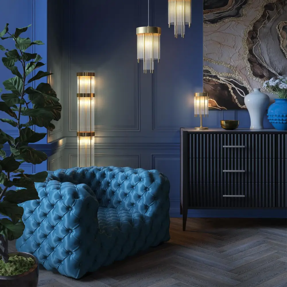 Фото 3 Светильник подвесной Сонекс 264181.1 1 лампы 2 м² цвет золотистый