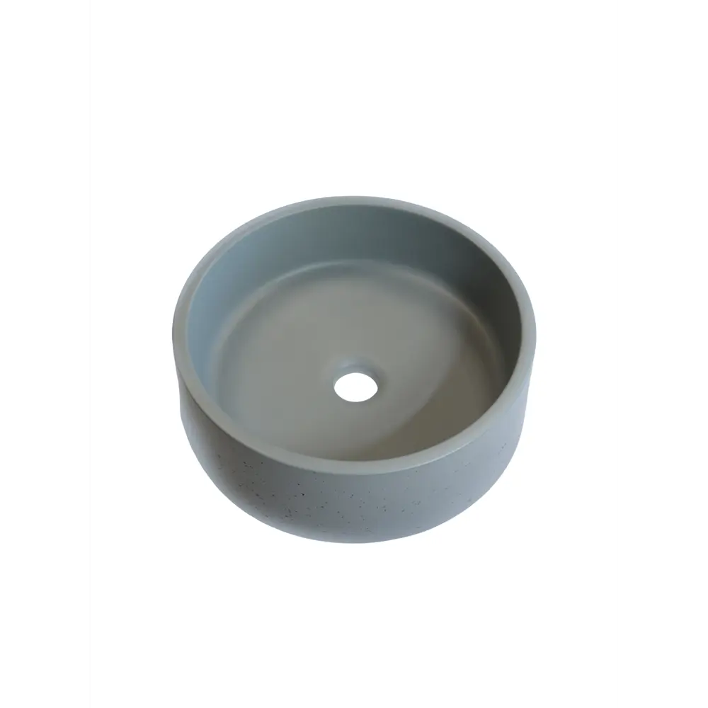 Фото 3 Раковина Round накладная 36x36 см цвет серый матовый