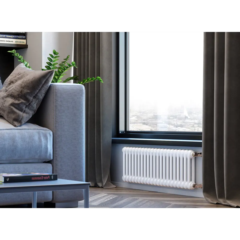 Фото 2 Радиатор трубчатый Guardo Pilon Aqua 2T-0400 8 BK 3/4" 335/38.4 8 секций боковое подключение сталь цвет белый Фото 2 Радиатор трубчатый Guardo Pilon Aqua 2T-0400 8 BK 3/4" 335/38.4 8 секций боковое подключение сталь цвет белый