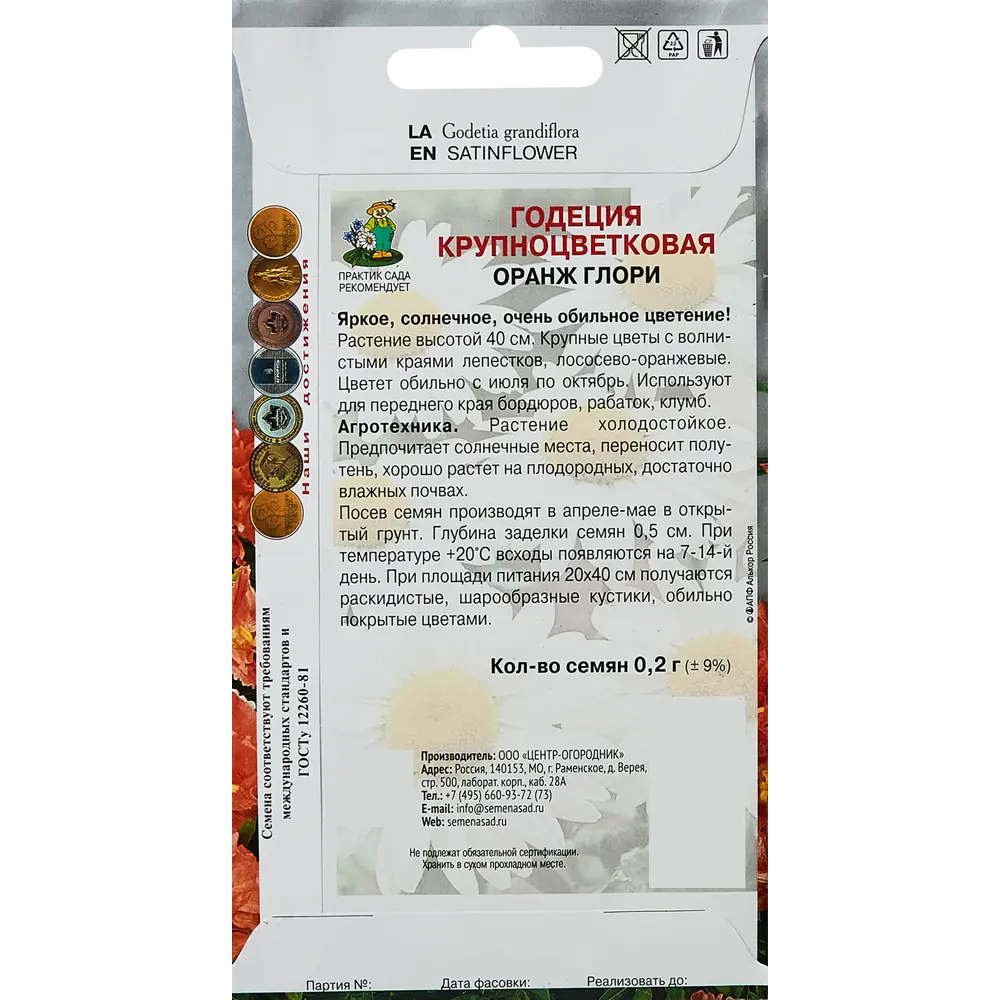 Фото 2 Семена цветов Поиск годеция крупноцветковая Оранж Глори Фото 2 Семена цветов Поиск годеция крупноцветковая Оранж Глори