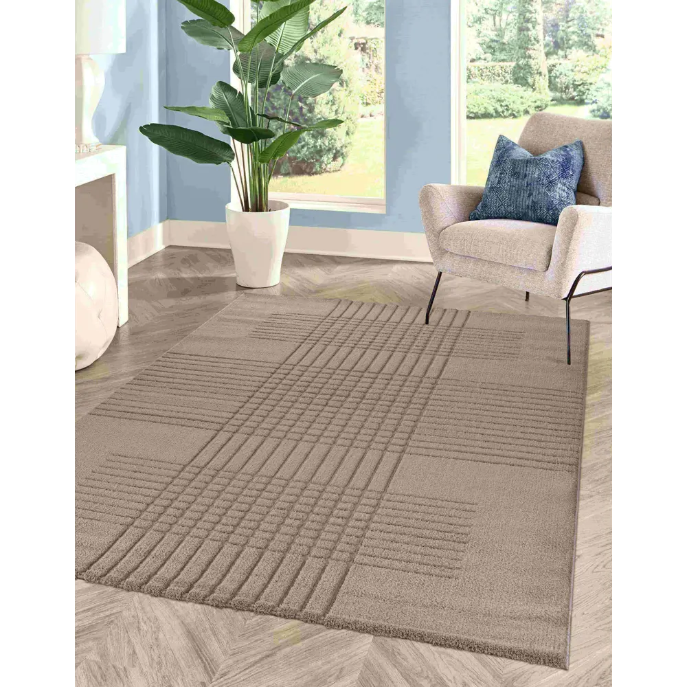 Фото Ковер Sofia 0E389A Beige-Beige 100x140 см полиэстер цвет Бежевый Фото Ковер Sofia 0E389A Beige-Beige 100x140 см полиэстер цвет Бежевый