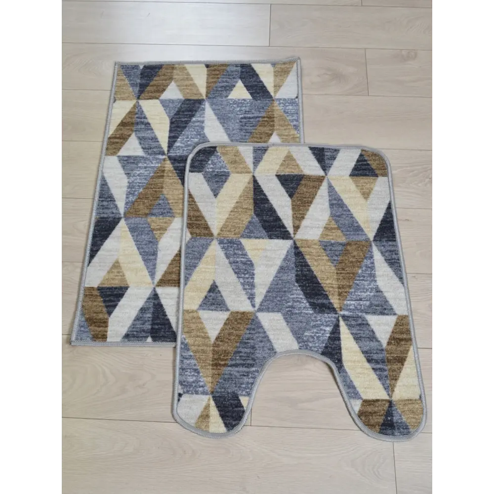 Фото 2 Коврик декоративный нейлон Нью Соса 148651-84096 комплект 57x80+57x90 см цвет коричневый Фото 2 Коврик декоративный нейлон Нью Соса 148651-84096 комплект 57x80+57x90 см цвет коричневый