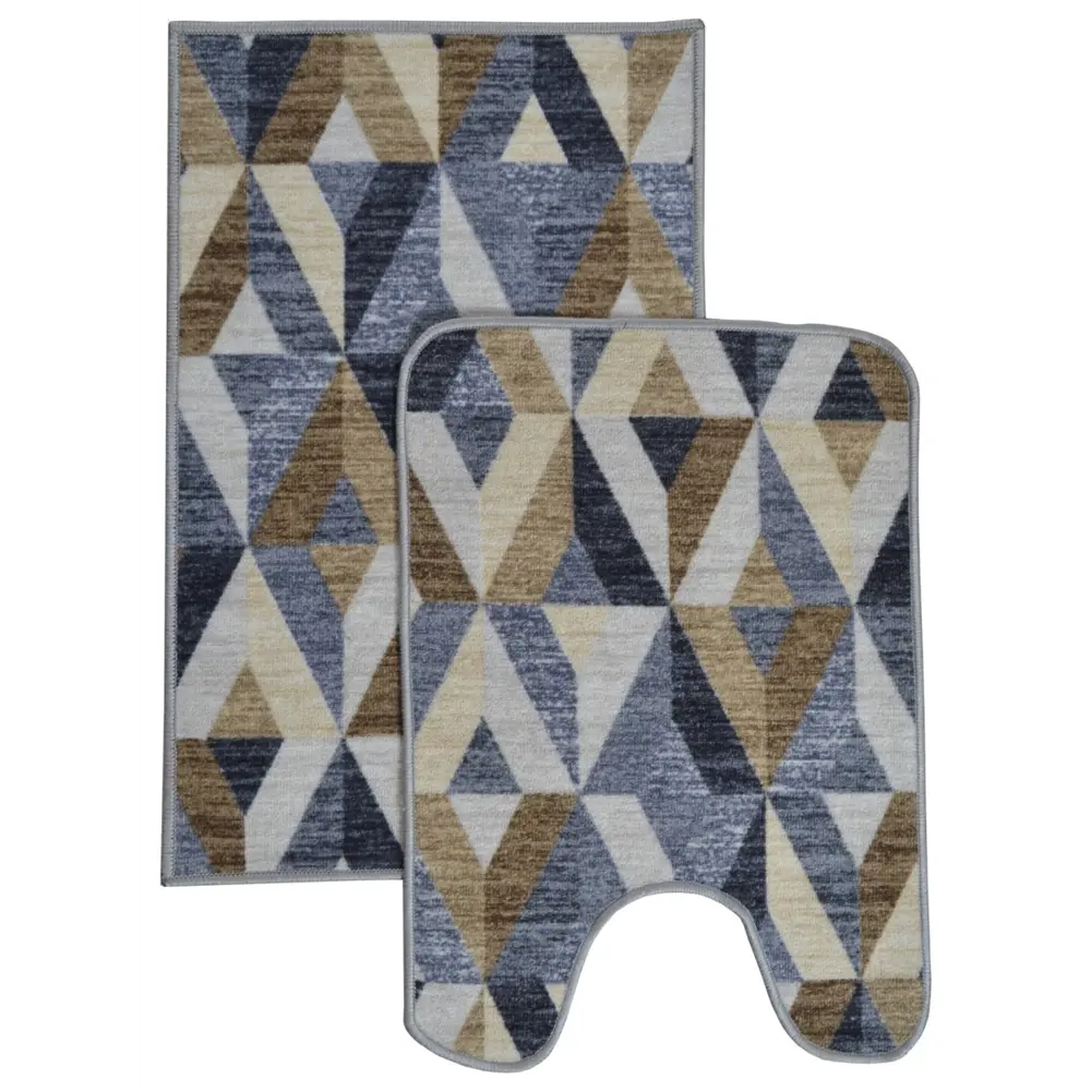 Фото Коврик декоративный нейлон Нью Соса 148651-84096 комплект 57x80+57x90 см цвет коричневый Фото Коврик декоративный нейлон Нью Соса 148651-84096 комплект 57x80+57x90 см цвет коричневый