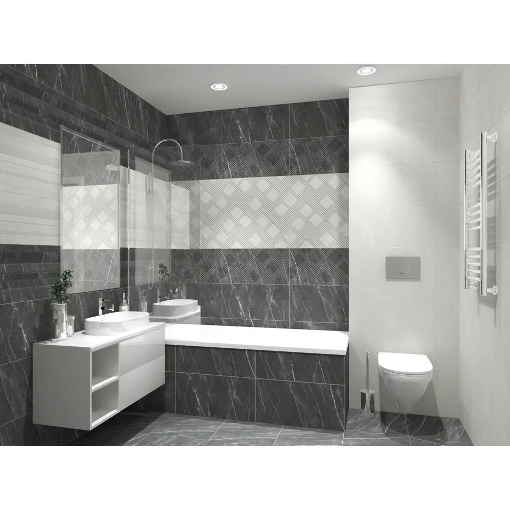 Фото 2 Плитка напольная Azori Hygge Grey 420x420 серая 1.23м2, цена за упаковку Фото 2 Плитка напольная Azori Hygge Grey 420x420 серая 1.23м2, цена за упаковку