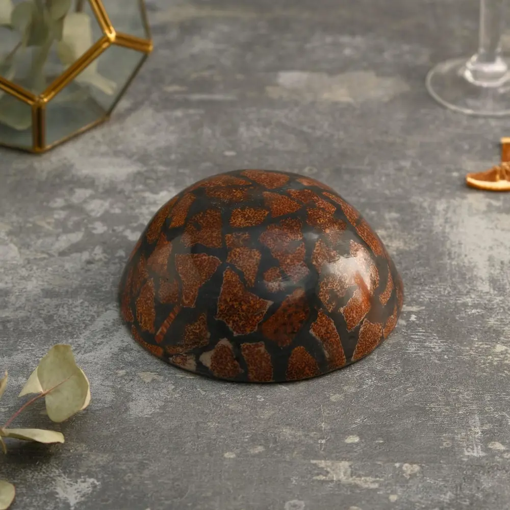 Фото 2 Тарелка Доляна 5013896 15x6x15 см кокос цвет разноцветный