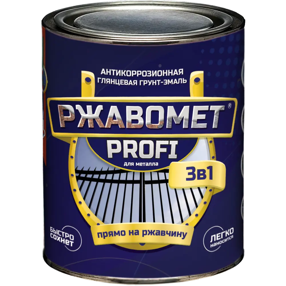Фото Грунт-эмаль по ржавчине 3 в 1 Красковия Ржавомет Profi цвет RAL 3009 коричневый полуглянцевый 0.9 л Фото Грунт-эмаль по ржавчине 3 в 1 Красковия Ржавомет Profi цвет RAL 3009 коричневый полуглянцевый 0.9 л