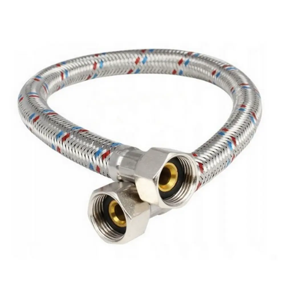 Фото Подводка для воды Aqualine с латунной гайкой 1/2" 20 см внутренняя-внутренняя резьба Фото Подводка для воды Aqualine с латунной гайкой 1/2" 20 см внутренняя-внутренняя резьба