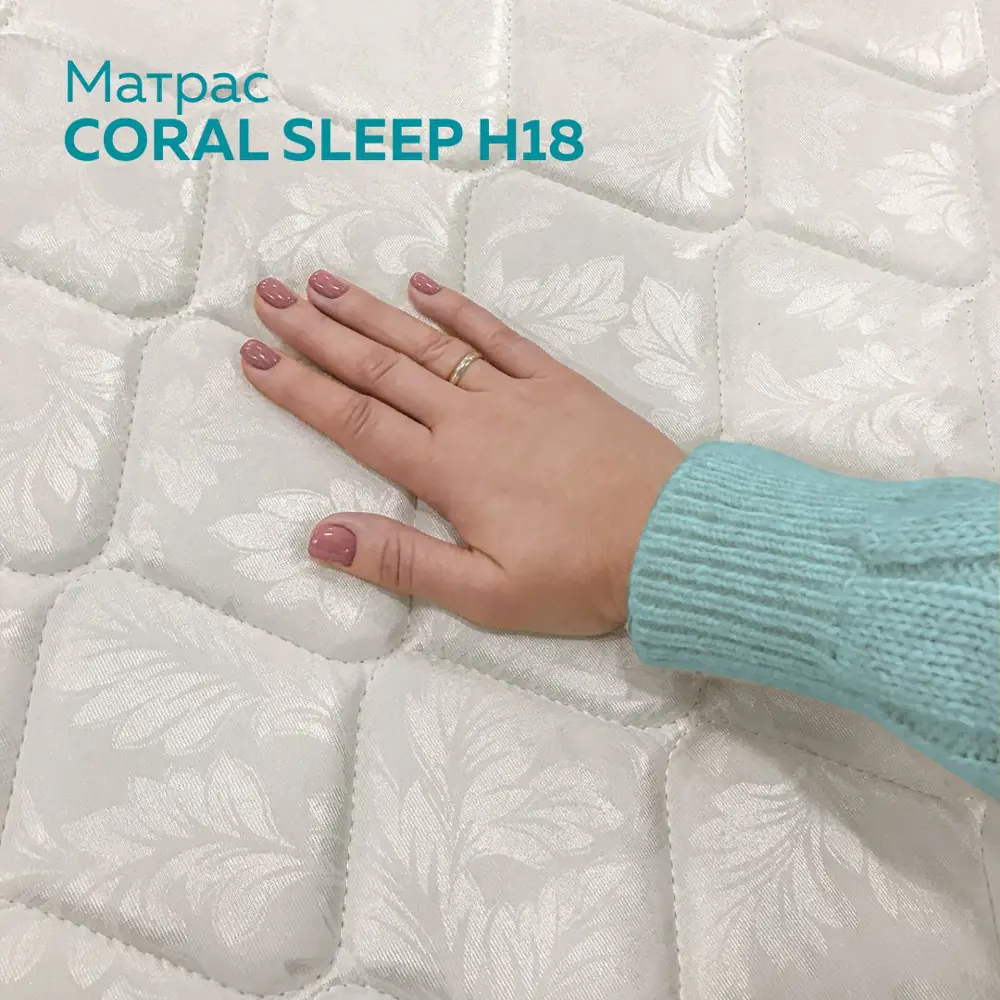 Фото 2 Матрас Plams Coral Sleep Н18 160x190x18 см беспружинный, двуспальный Фото 2 Матрас Plams Coral Sleep Н18 160x190x18 см беспружинный, двуспальный