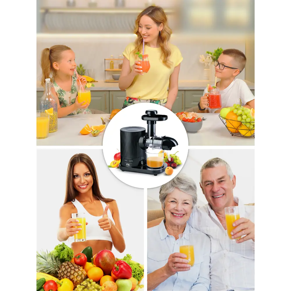 Фото 7 Соковыжималка шнековая Gfgril GF-J20 150 Вт пластик цвет черный