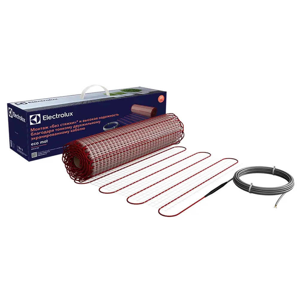 Фото Нагревательный мат для теплого пола Electrolux 1 м² 150 Вт с терморегулятором Фото Нагревательный мат для теплого пола Electrolux 1 м² 150 Вт с терморегулятором