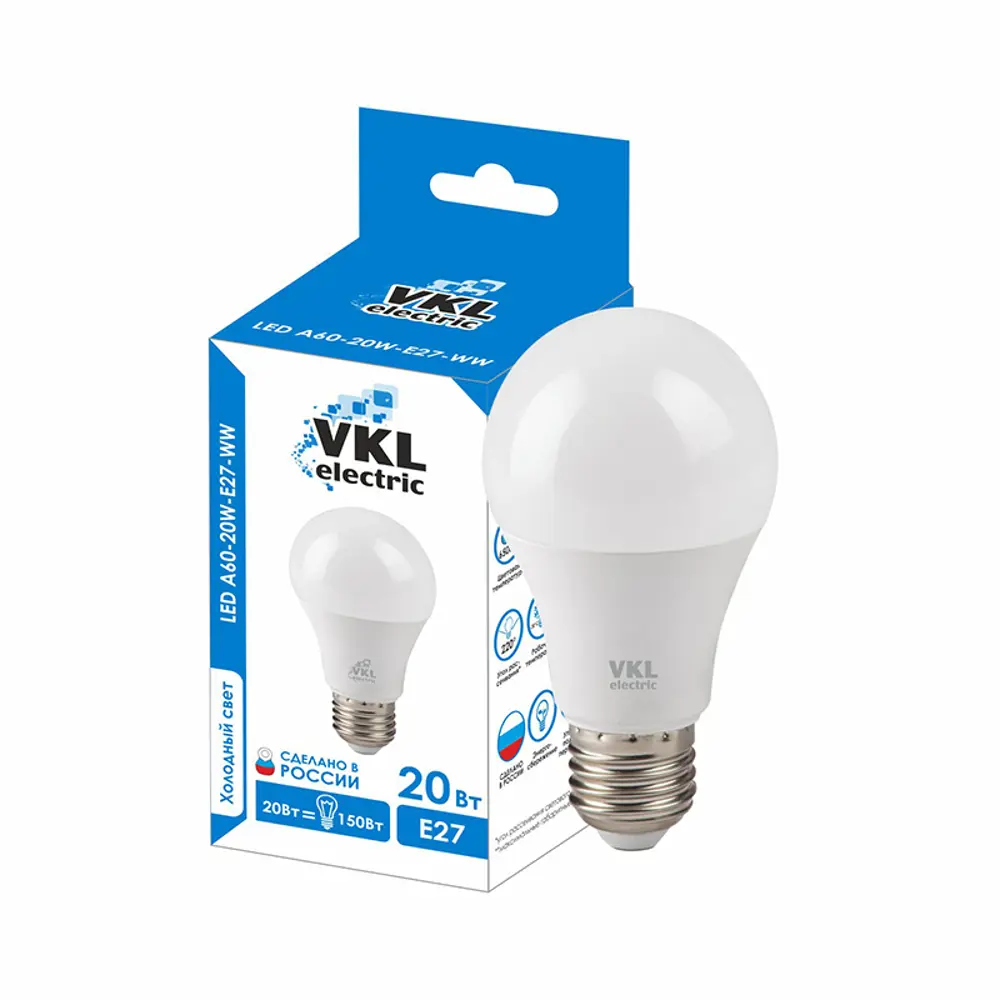 Фото Набор ламп светодиодных Vkl Electric 1209710=10 E27 200 В 20 Вт груша матовых 1900 Лм 10 шт Фото Набор ламп светодиодных Vkl Electric 1209710=10 E27 200 В 20 Вт груша матовых 1900 Лм 10 шт