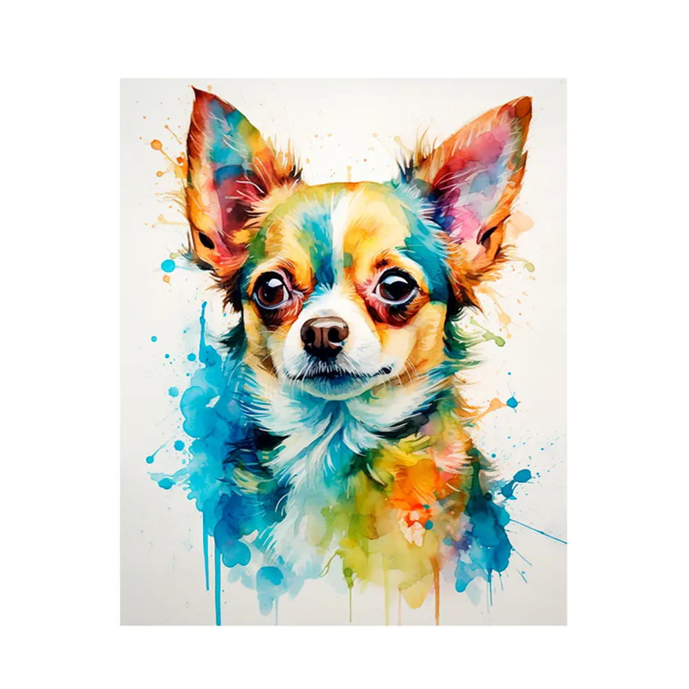 Фото Картина на холсте Fbrush Чихуахуа в акварели 40x50 см