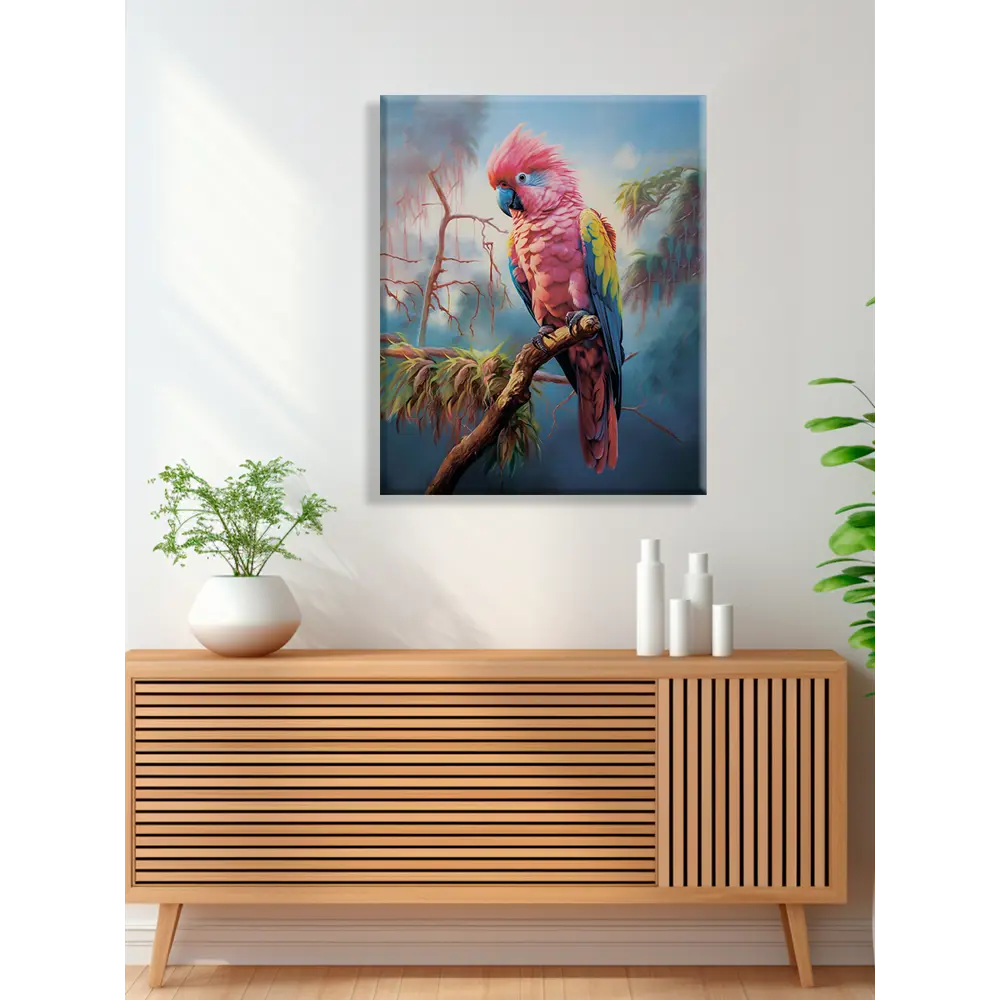 Фото 7 Картина на холсте Fbrush Персиковый попугай 40x50 см Фото 7 Картина на холсте Fbrush Персиковый попугай 40x50 см