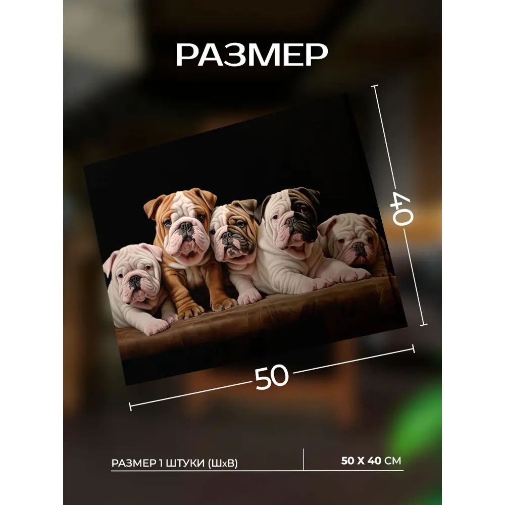 Фото 3 Картина на холсте Fbrush Квинтет 50x40 см Фото 3 Картина на холсте Fbrush Квинтет 50x40 см