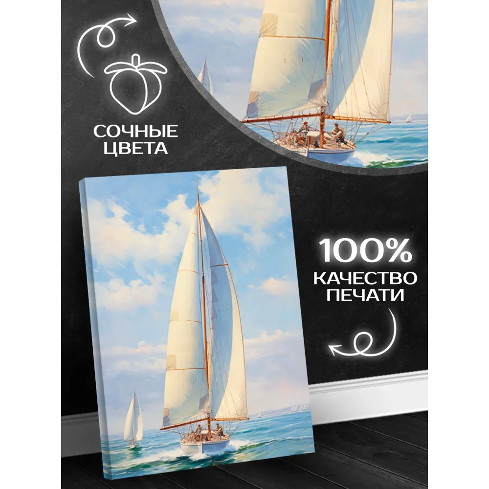 Фото 6 Картина на холсте Fbrush Парусник 40x50 см Фото 6 Картина на холсте Fbrush Парусник 40x50 см