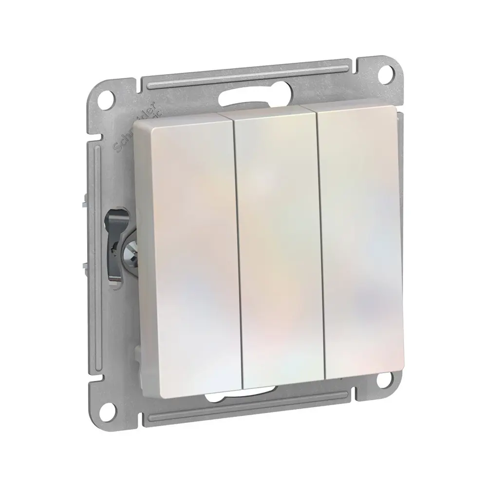 Фото Выключатель встраиваемый Systeme electric AtlasDesign 247042 3 клавиши цвет жемчуг Фото Выключатель встраиваемый Systeme electric AtlasDesign 247042 3 клавиши цвет жемчуг
