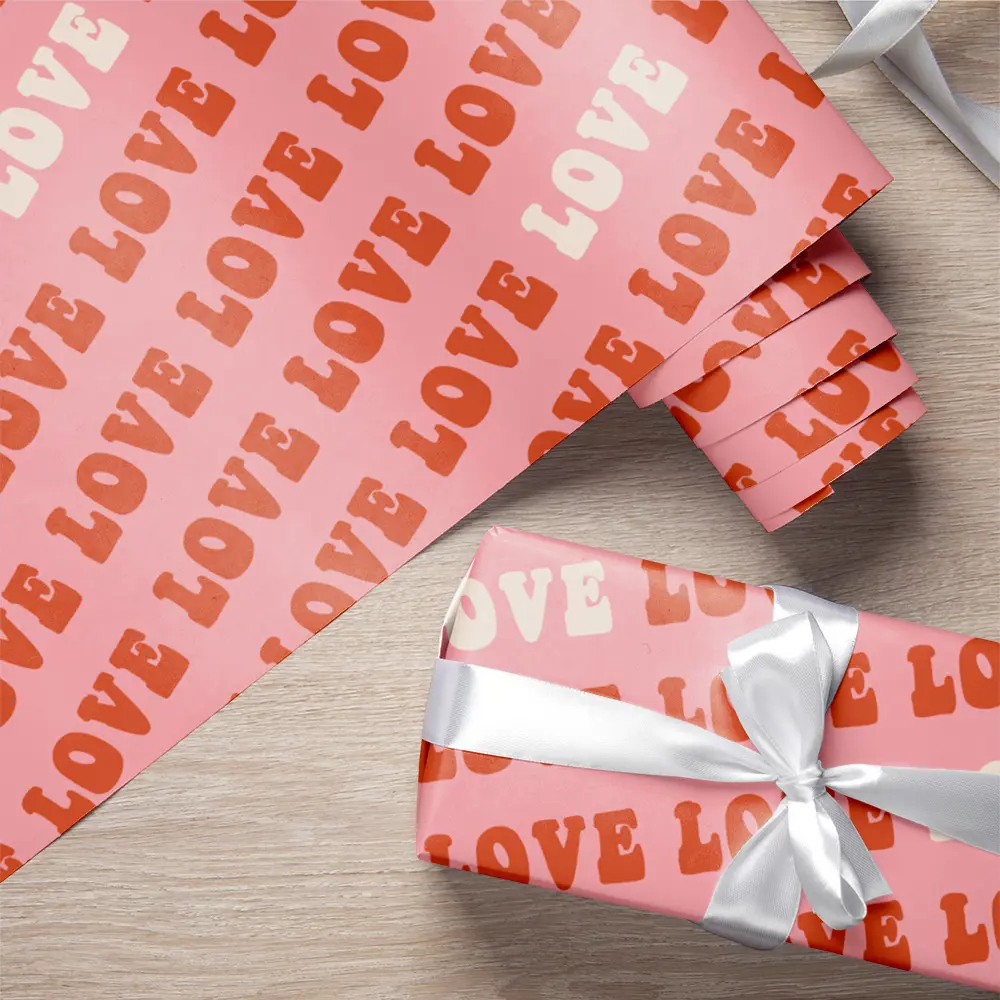 Фото Бумага упаковочная «Love» 100x70 см цвет разноцветный Фото Бумага упаковочная «Love» 100x70 см цвет разноцветный