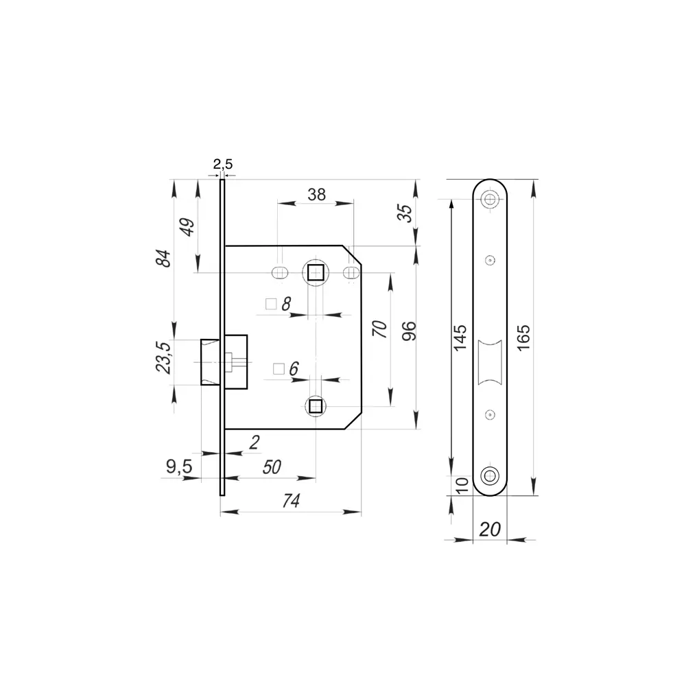Фото 2 Межкомнатный механизм под фиксатор Vettore WC 170 OVAL Kevlar NI никель Фото 2 Межкомнатный механизм под фиксатор Vettore WC 170 OVAL Kevlar NI никель