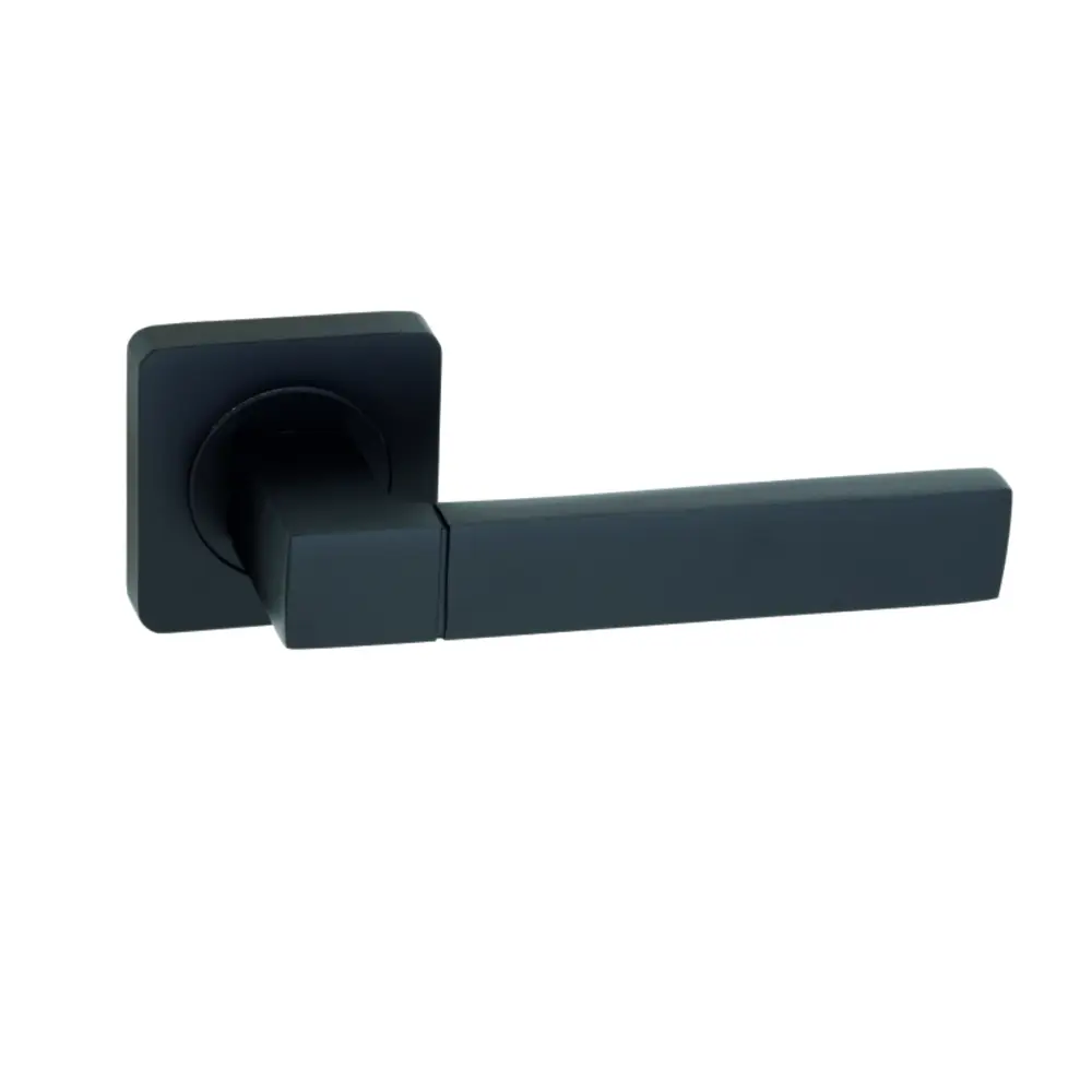 Фото Дверная ручка Vettore R06.081 в комплекте с защелкой Vettore C-03B Kevlar MBP черный матовый Фото Дверная ручка Vettore R06.081 в комплекте с защелкой Vettore C-03B Kevlar MBP черный матовый